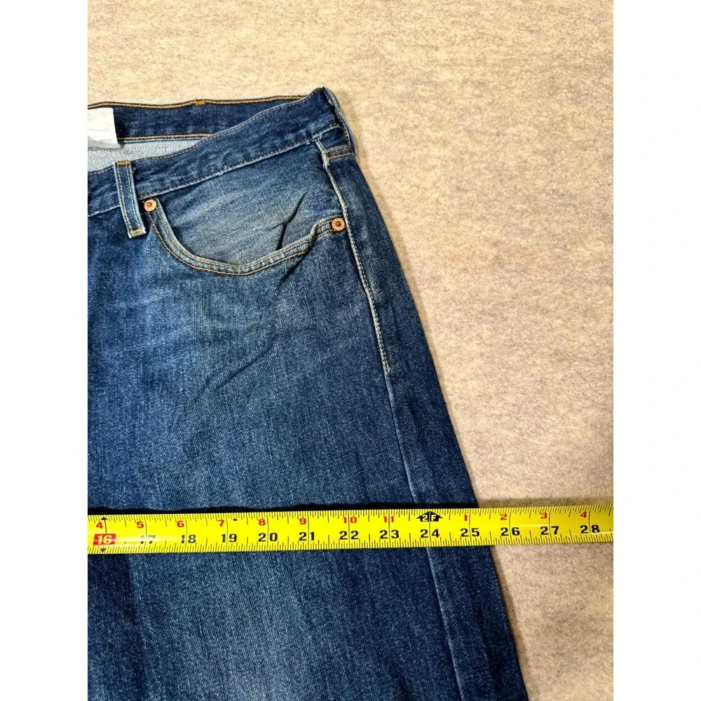 Levis 501 Original Jeans Mens 38x32 Blue Denim Classic Straight Leg‎ Button Fly